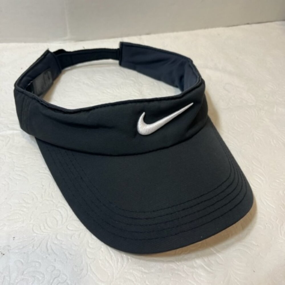 Nike Golf Sports Visor Hat Black Adjustable